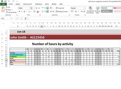 Modelo de planeamento Excel