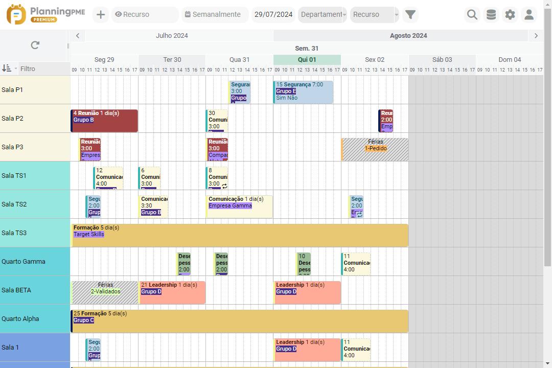 Software de planeamento de salas