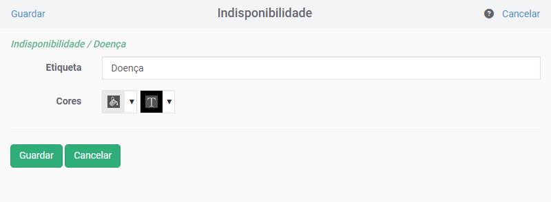 Personalizao da sua lista de ausncias, frias e outros casos de indisponibilidade