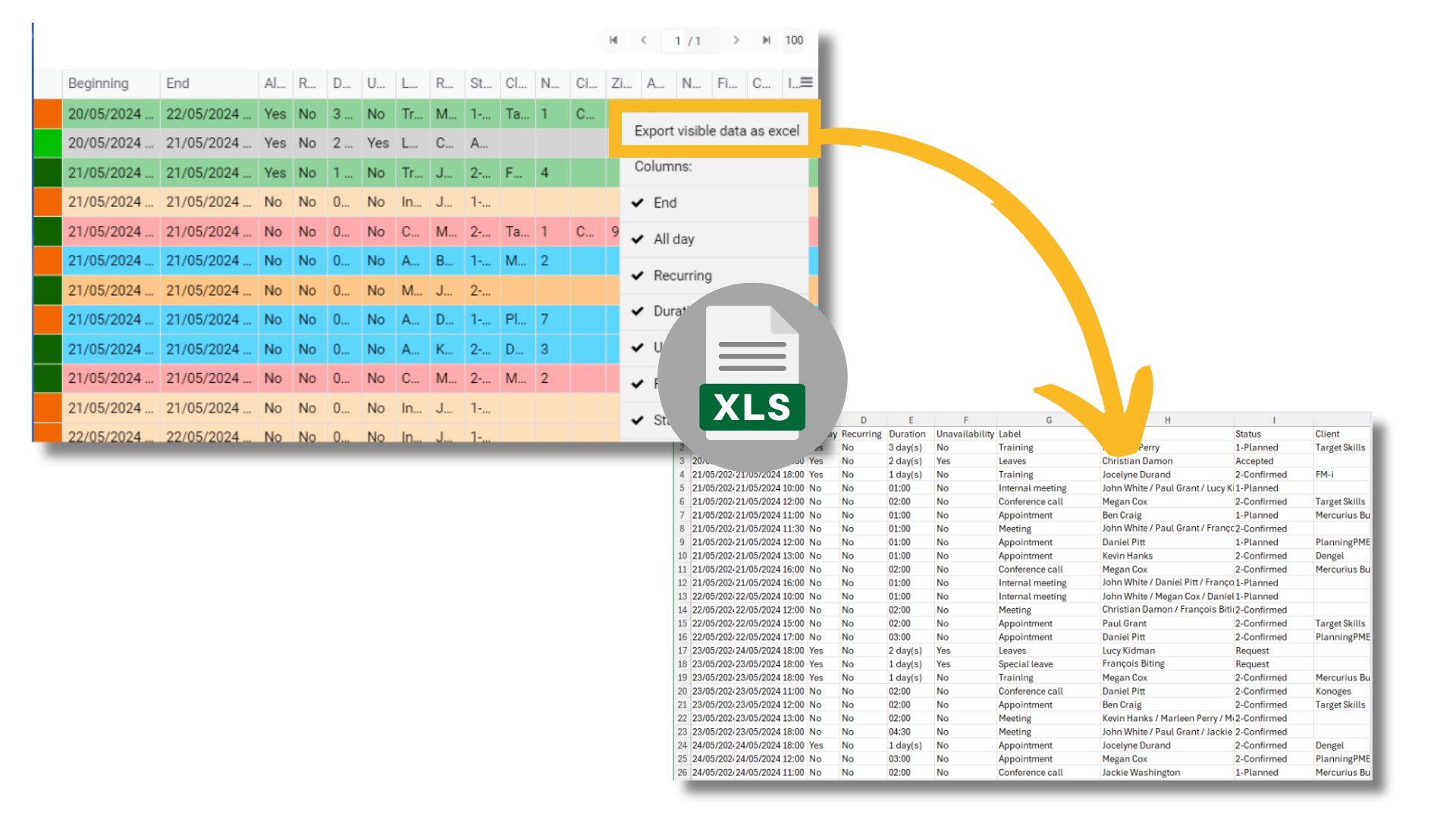 Exportar dados para Excel a partir da visualizao de lista e de outras listas