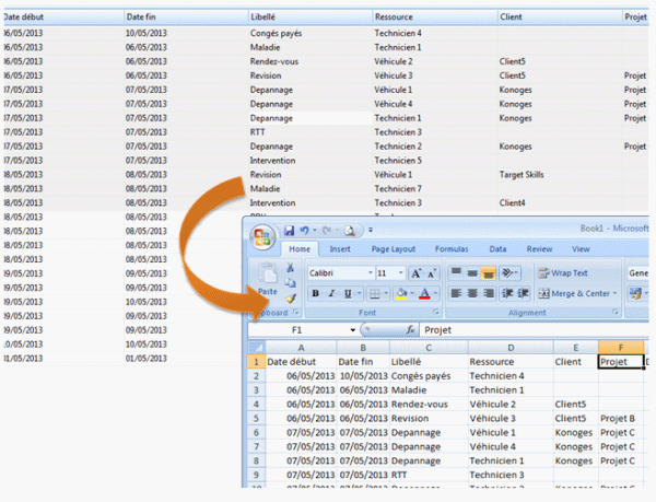 Exporte os seus dados para o Excel