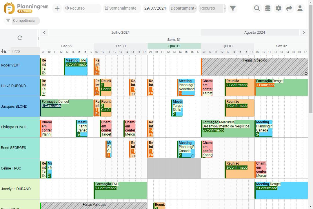 Software de planeamento de compromissos