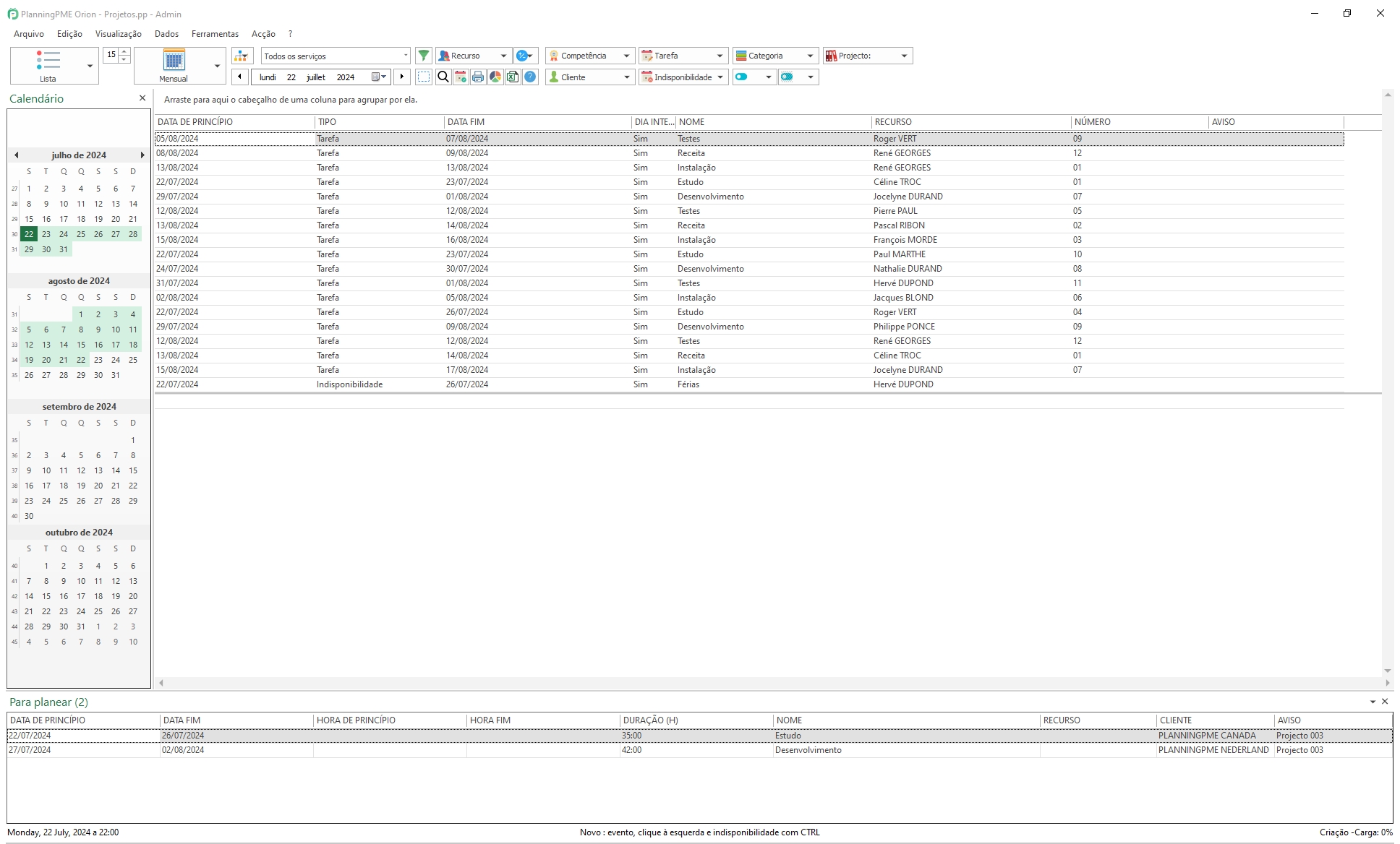 sobre o projecto: PlanningPME