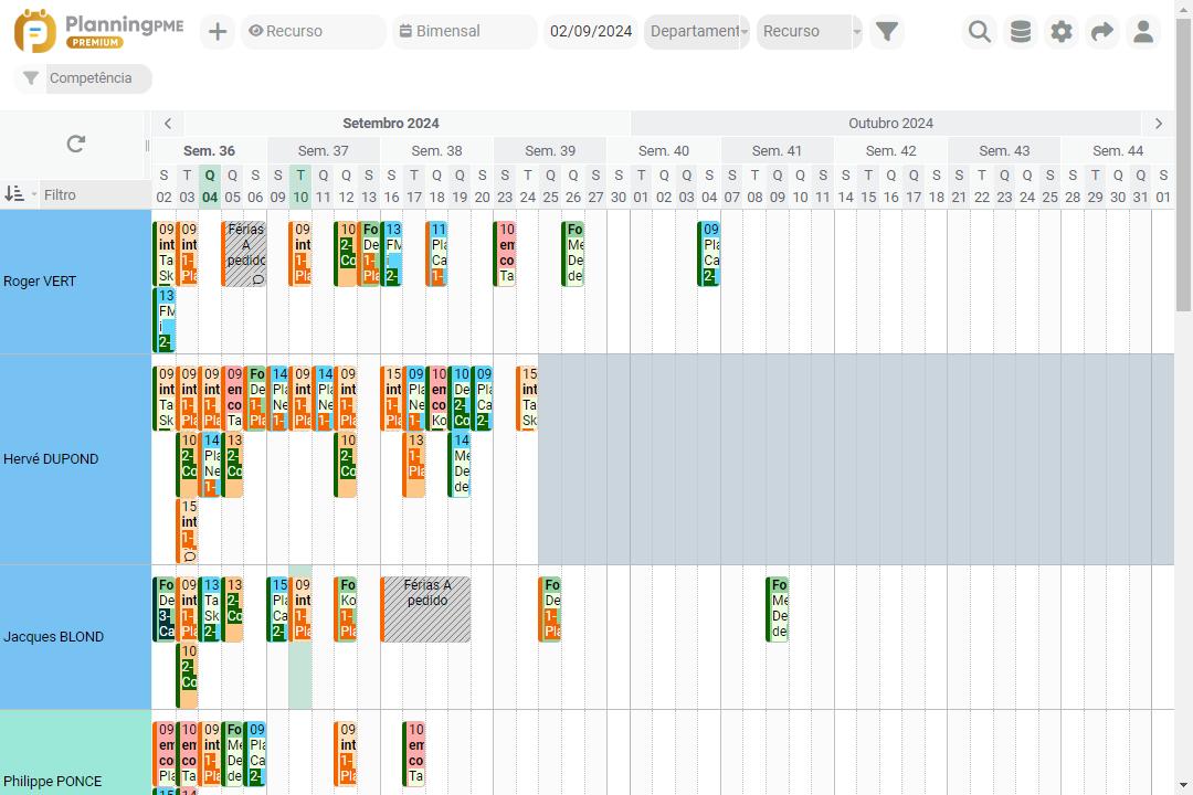 Visualizao do contrato de trabalho no planeamento